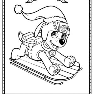 Paw patrol christmas coloring pages printable for free download