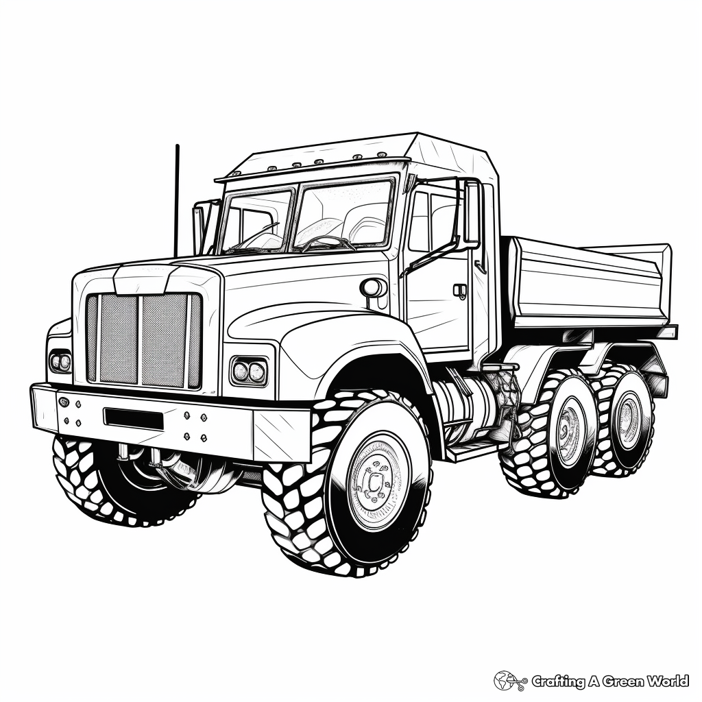 Snow plow truck coloring pages