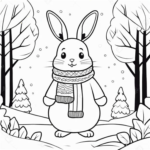 Coloring page for the winter sports