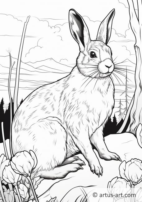 Snowshoe hare coloring page free download artus art