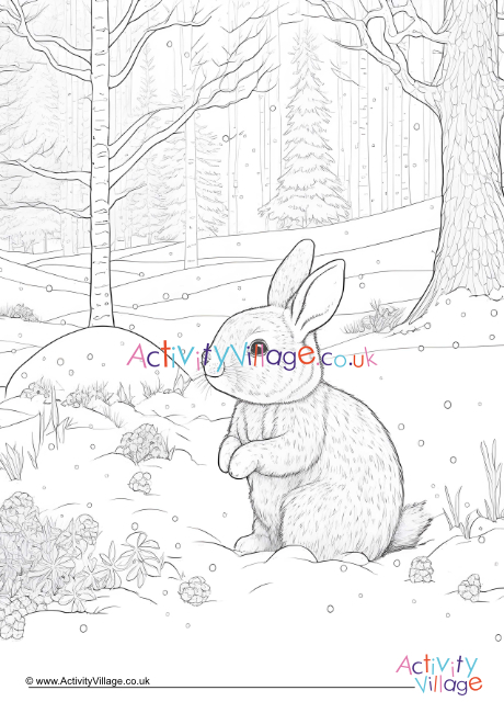 Winter rabbit louring page