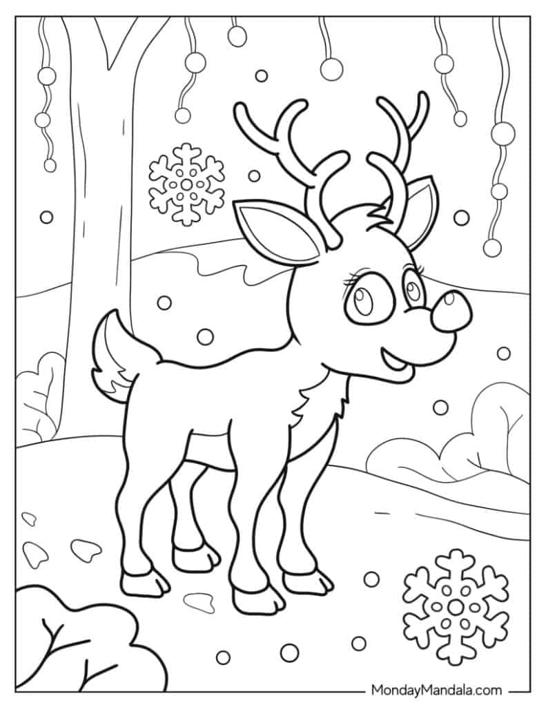 Winter coloring pages free pdf printables