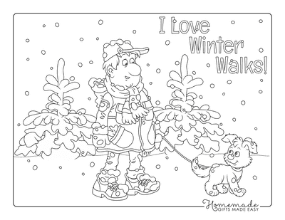 Free printable winter coloring pages for kids adults