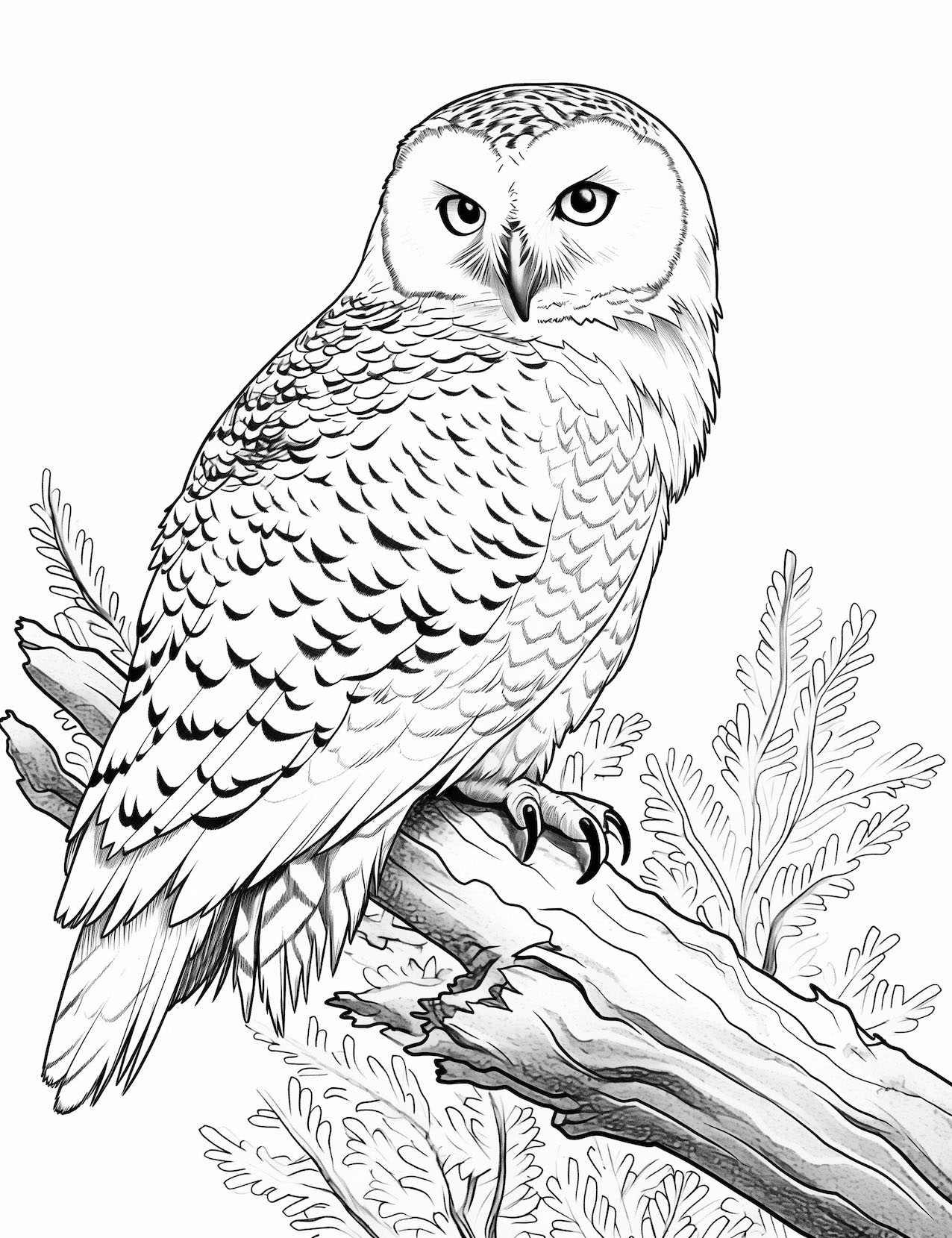 Fascinating owl coloring pages free printable