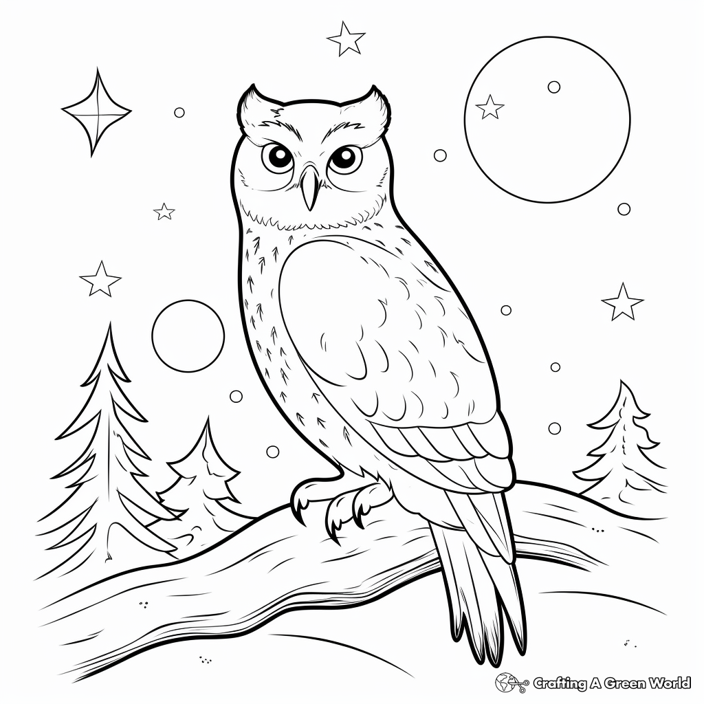 Snowy owl coloring pages