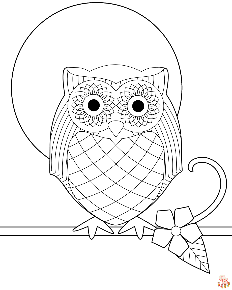 Free printable snowy owl coloring pages for kids