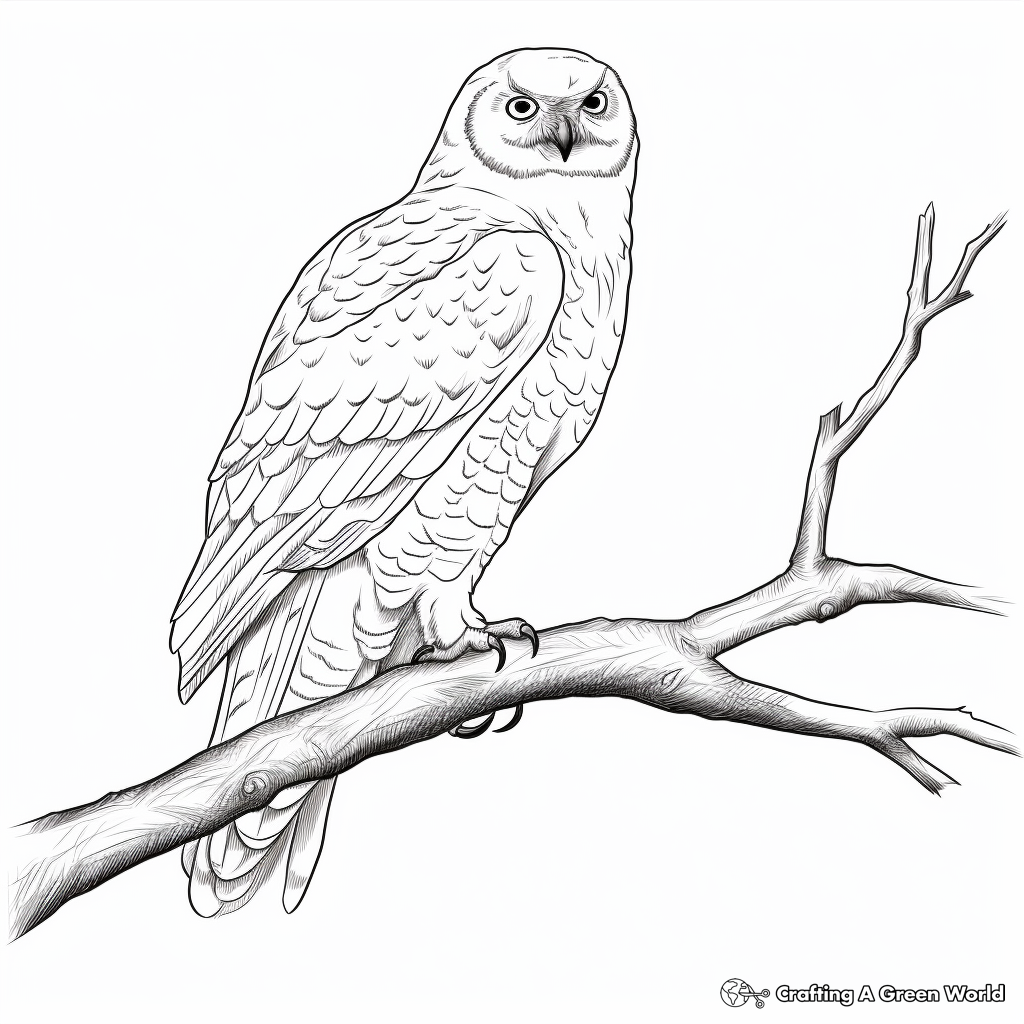 Snowy owl coloring pages