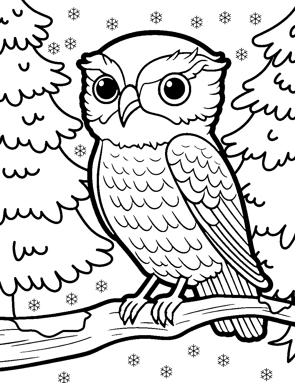 Owl coloring pages free printable sheets