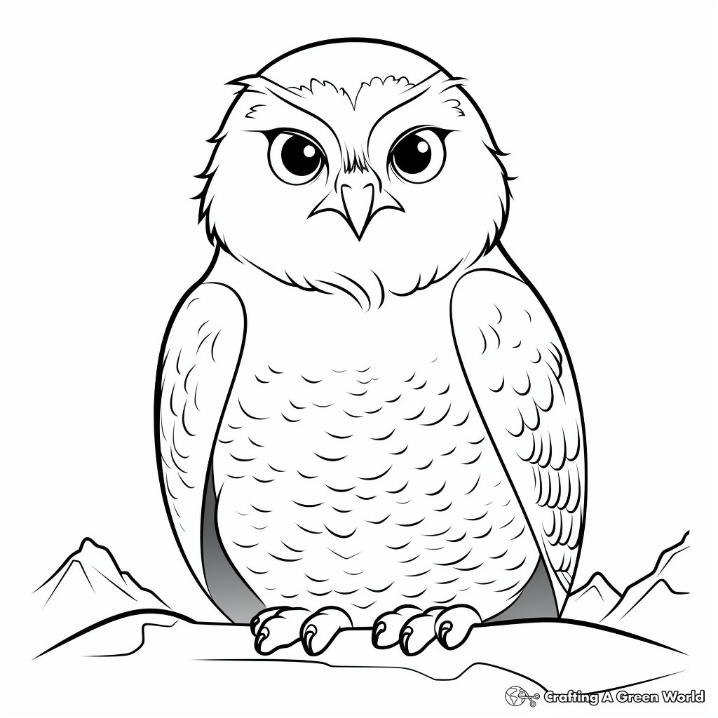 Snowy owl coloring pages