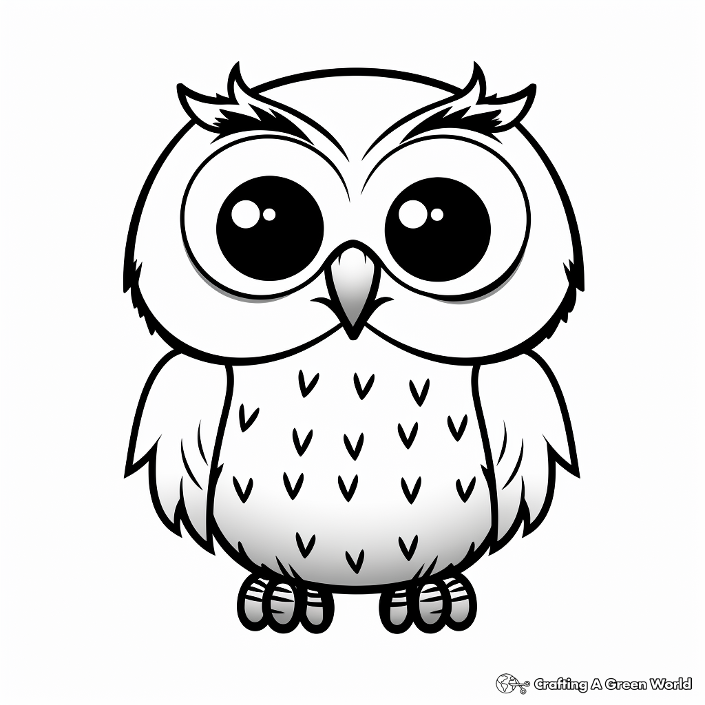 Snowy owl coloring pages