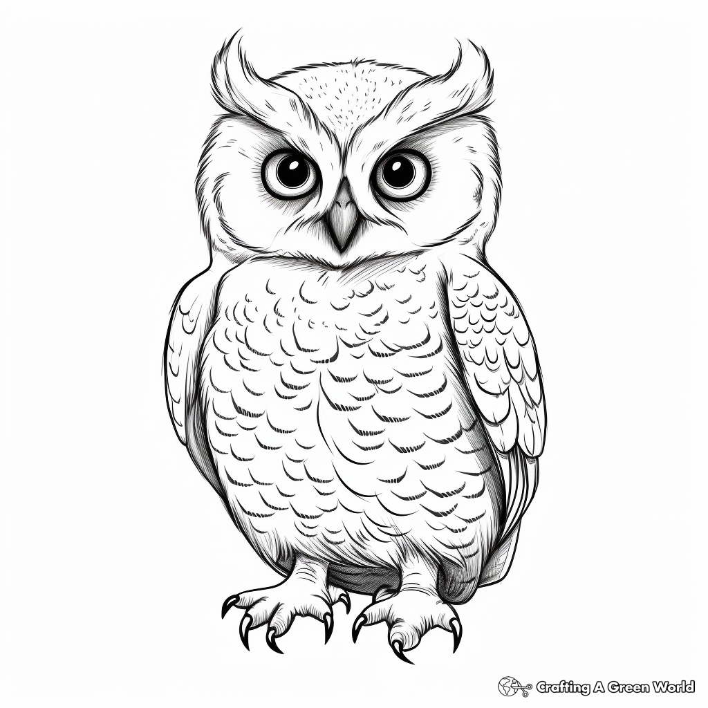 Snowy owl coloring pages