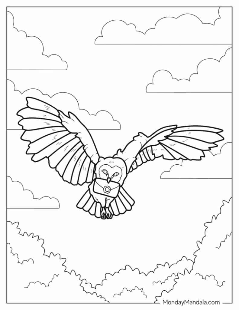 Owl coloring pages free pdf printables