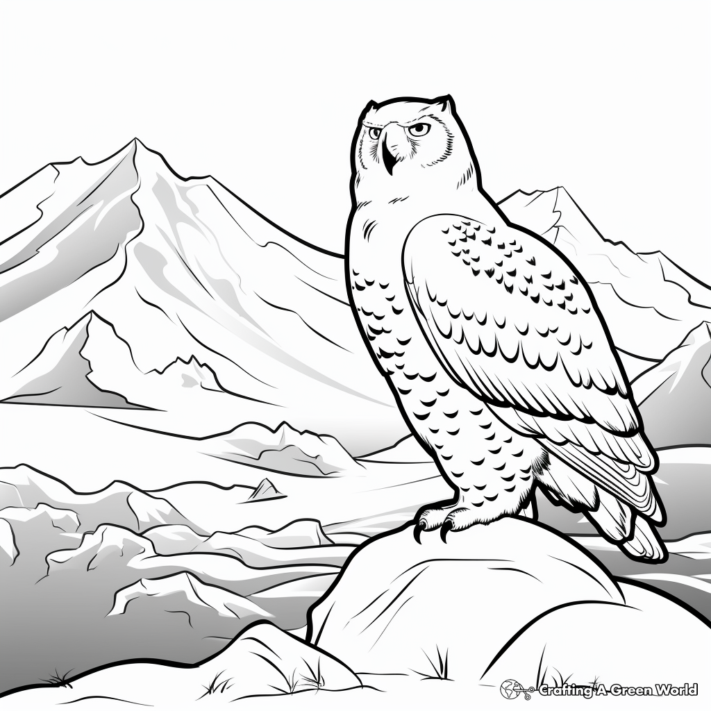 Snowy owl coloring pages