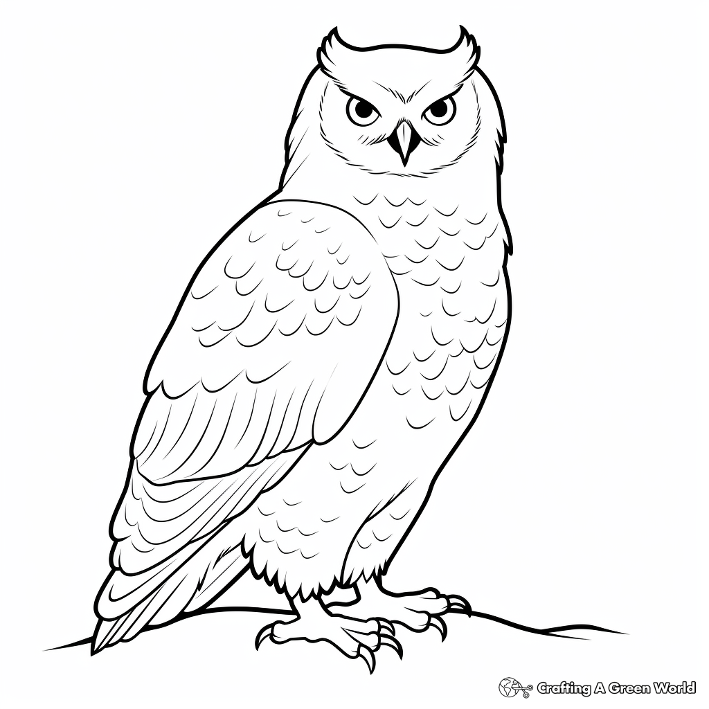 Snowy owl coloring pages