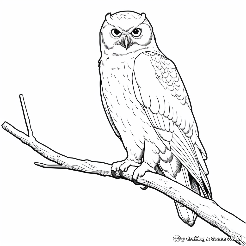 Snowy owl coloring pages