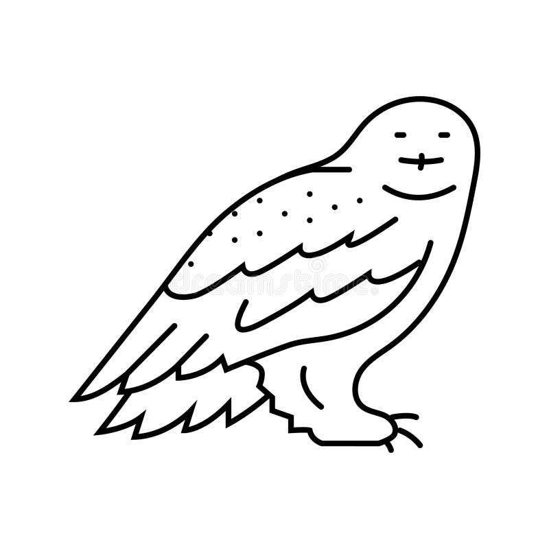 Snowy owl outline stock illustrations â snowy owl outline stock illustrations vectors clipart