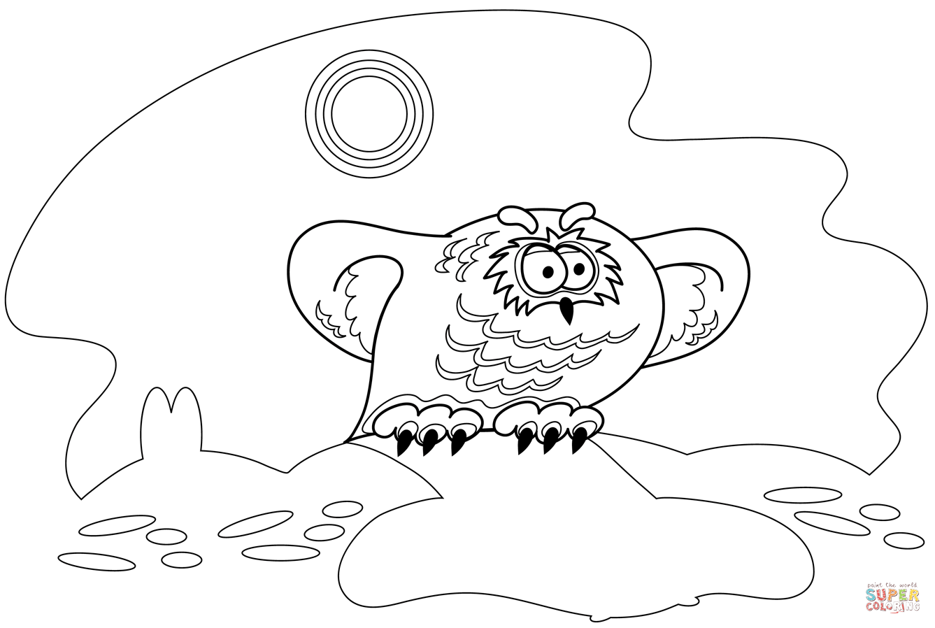 Snowy owl coloring page free printable coloring pages