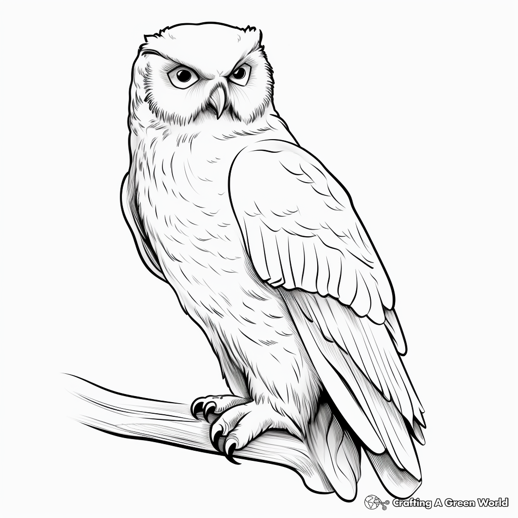 Snowy owl coloring pages