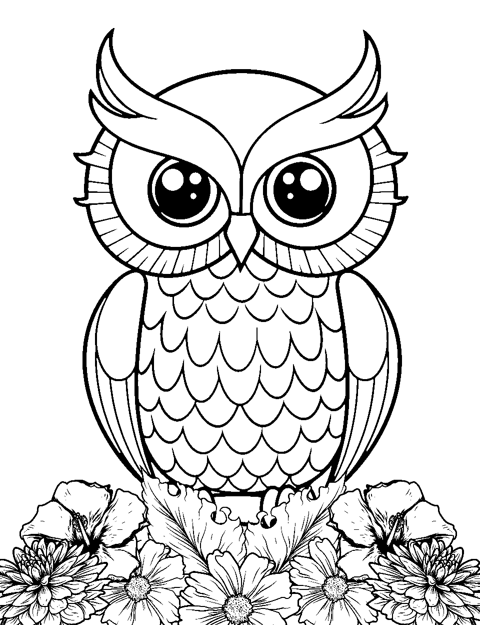 Owl coloring pages free printable sheets