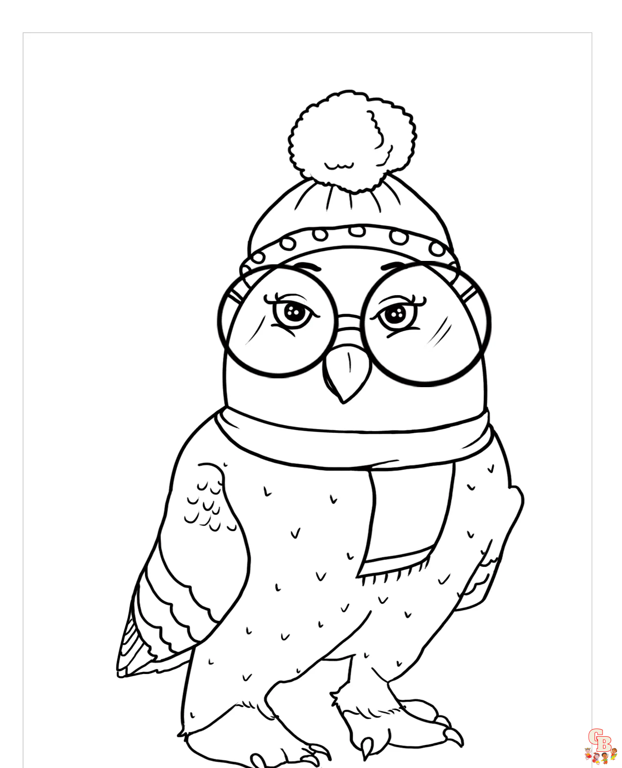 Free printable snowy owl coloring pages for kids