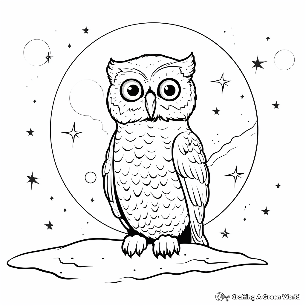 Snowy owl coloring pages