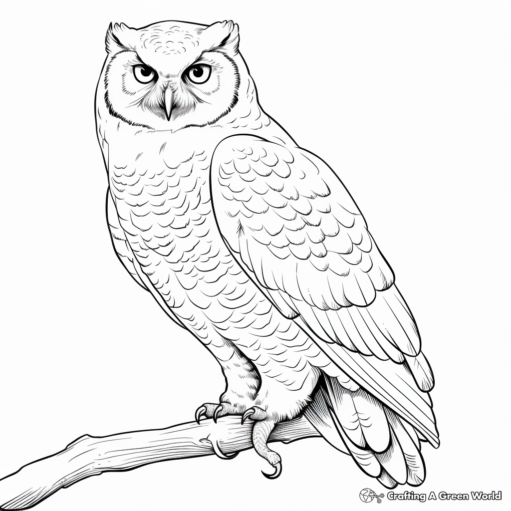 Snowy owl coloring pages