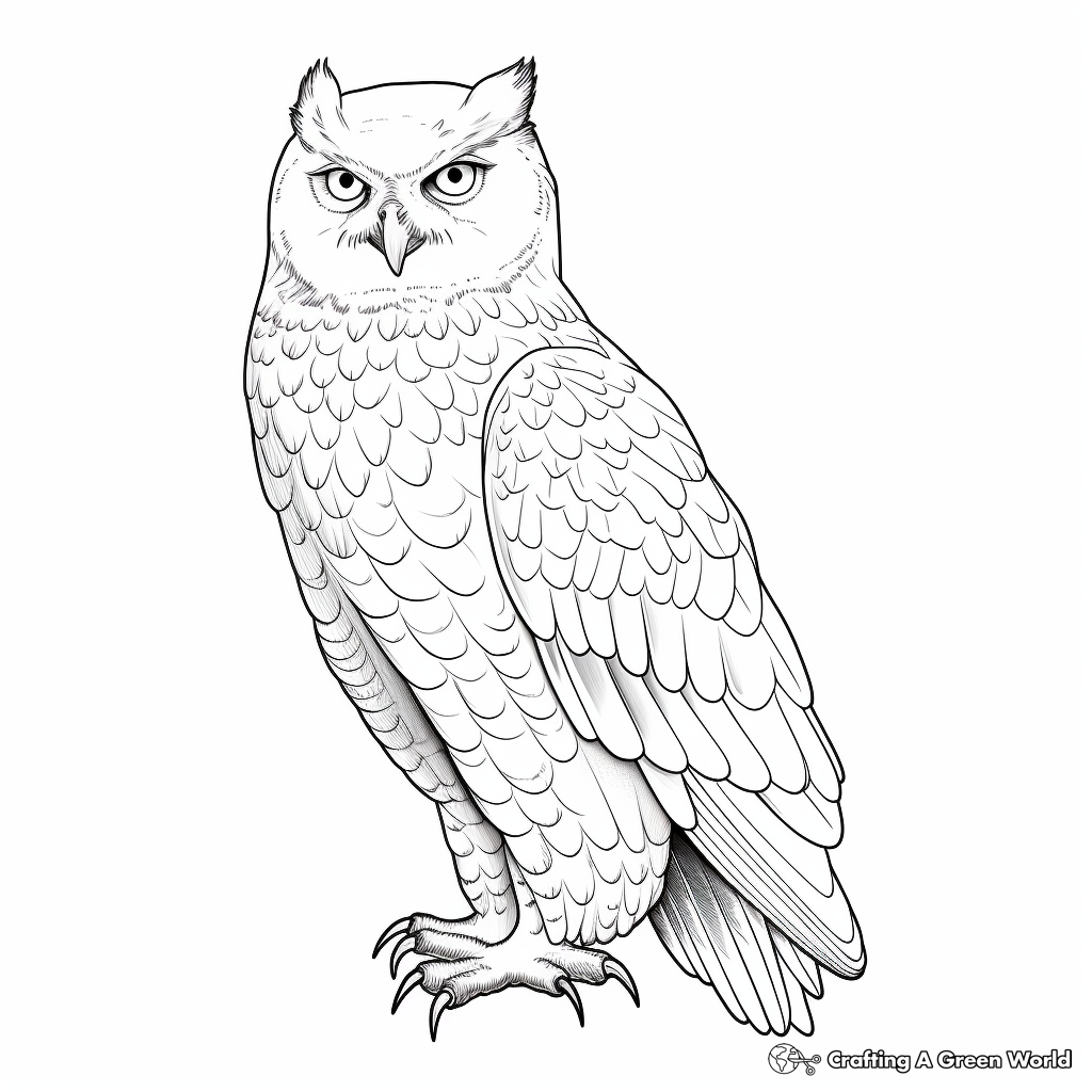 Snowy owl coloring pages