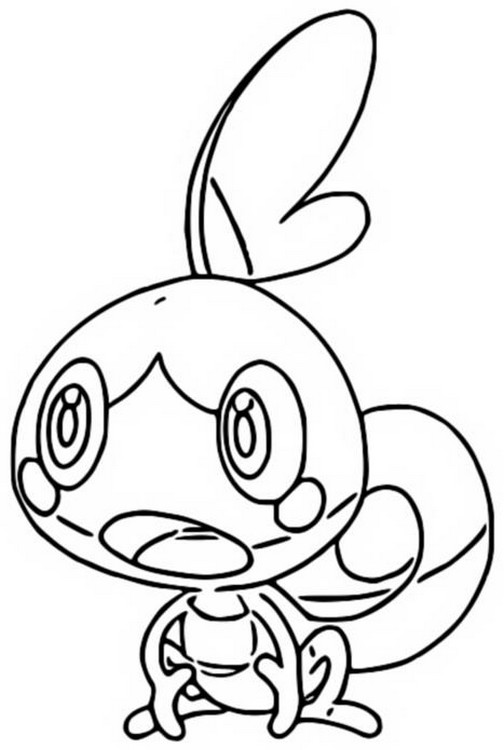 Coloring page pokãmon sword and shield sobble