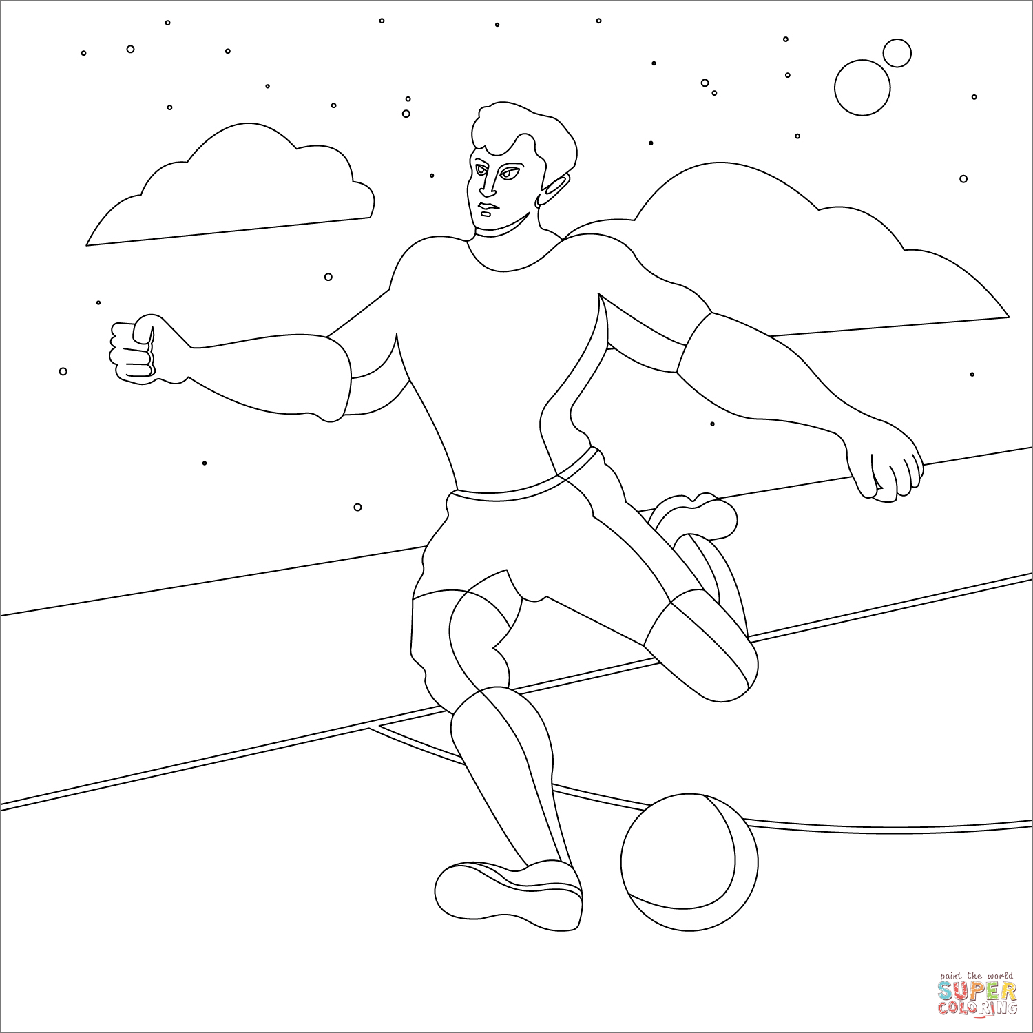 Soccer coloring page free printable coloring pages