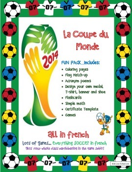 Kids love school world cup brazil everything soccer in french