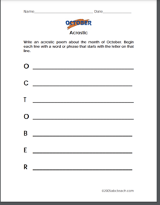 October themes lesson plans worksheets lesson planet