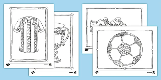 Soccer mindfulness coloring sheets teacher made