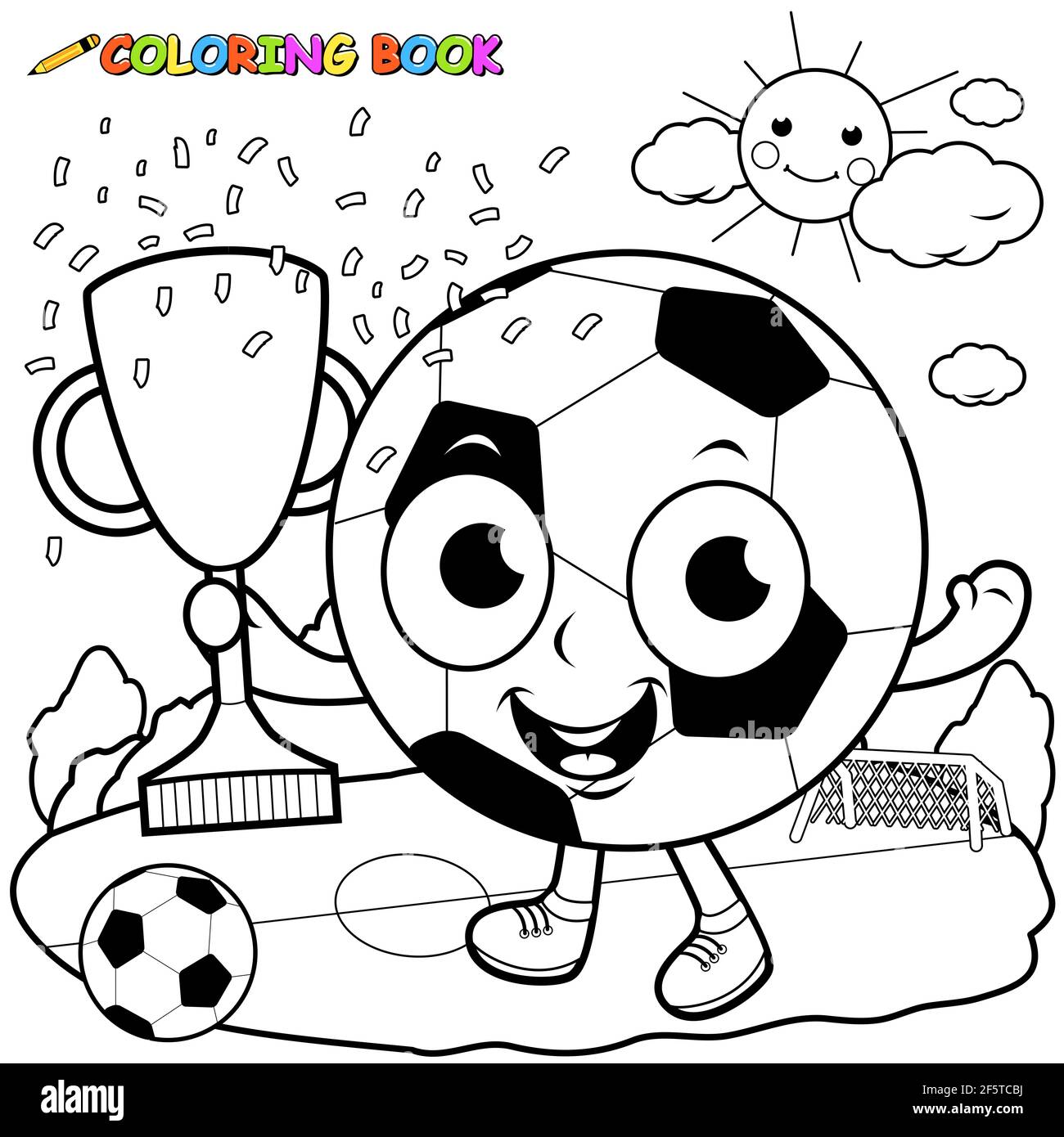 Coloring page ball hi