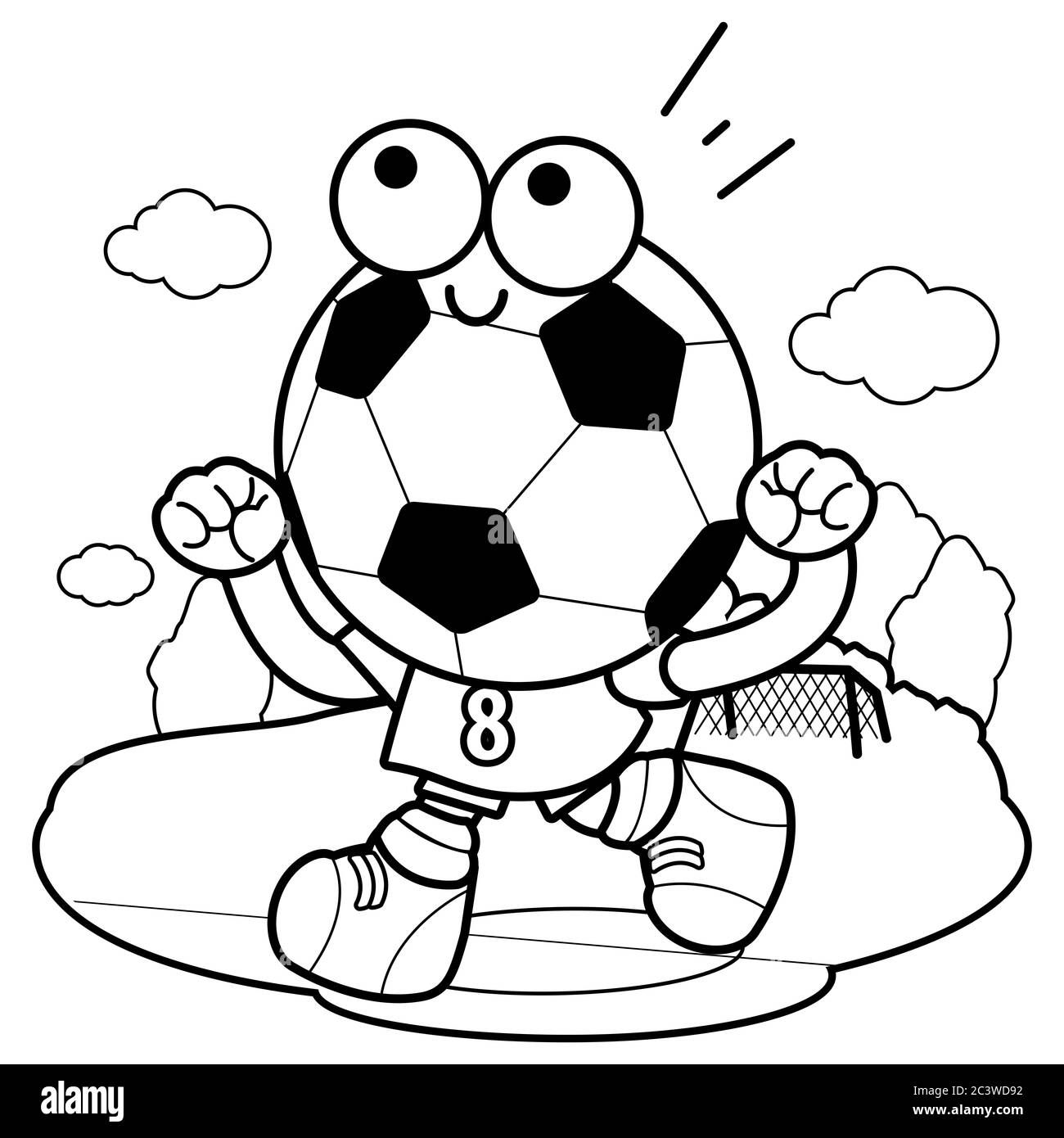 Coloring page ball hi