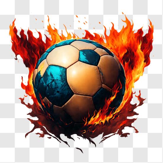 Download flaming soccer ball