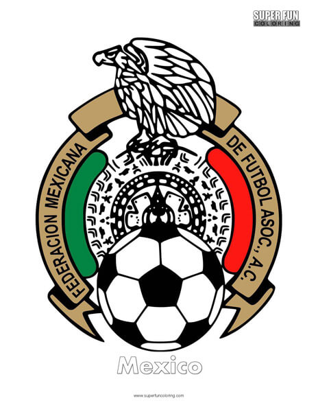 Mexico football coloring page