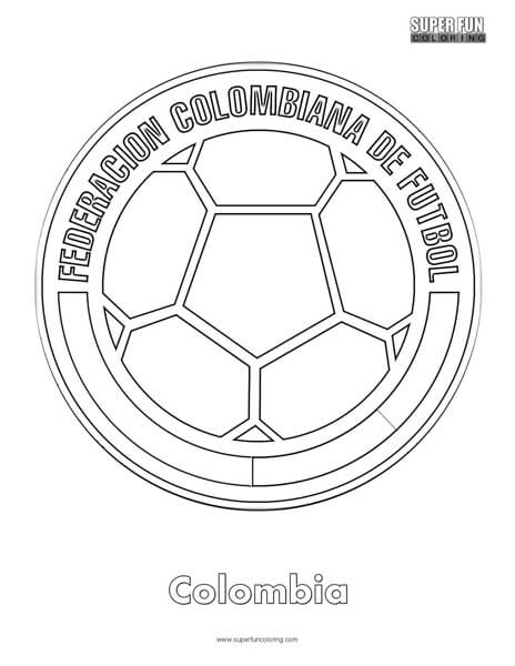 Colombia football coloring page