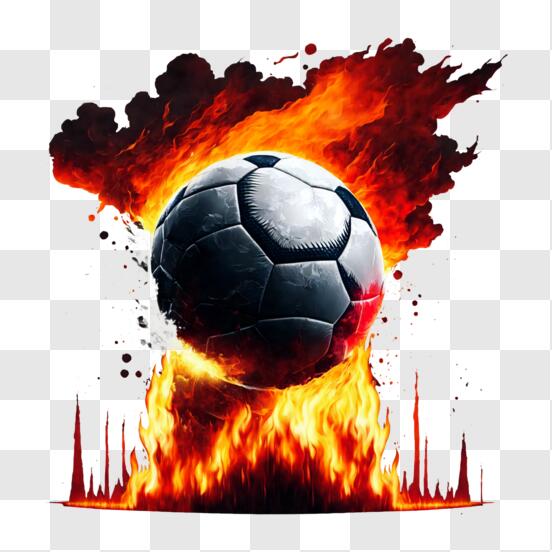 Download flaming soccer ball