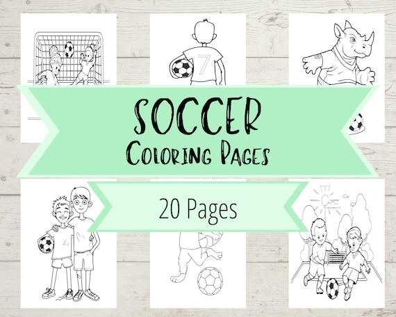 Soccer coloring pages football coloring book pages for boys and girls kids soccer printable coloring book soccer ball coloring pages