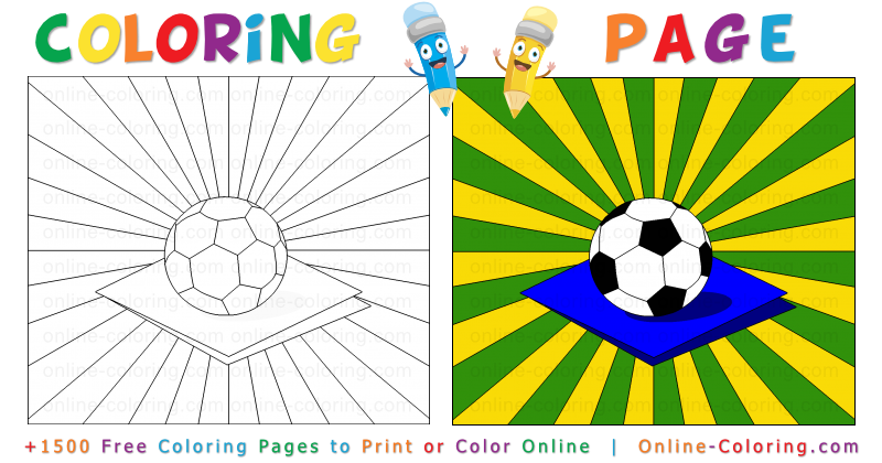 Soccer ball free online coloring page