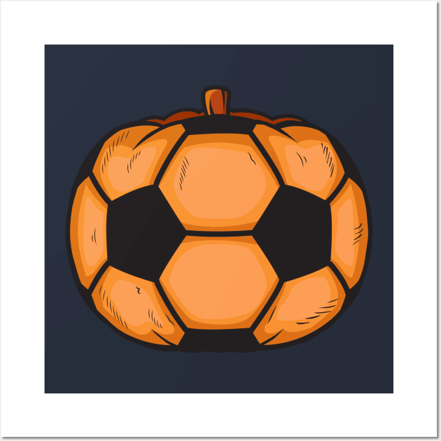 Soccer pumpkin ball head halloween