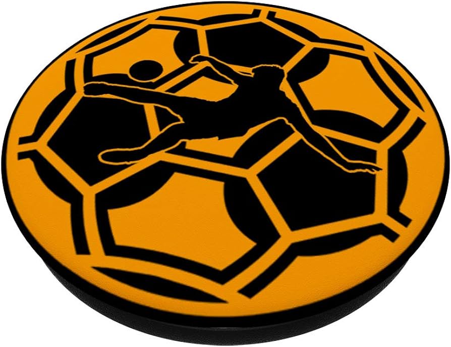 Football player soccer design ball pattern on orange cell phones accessories