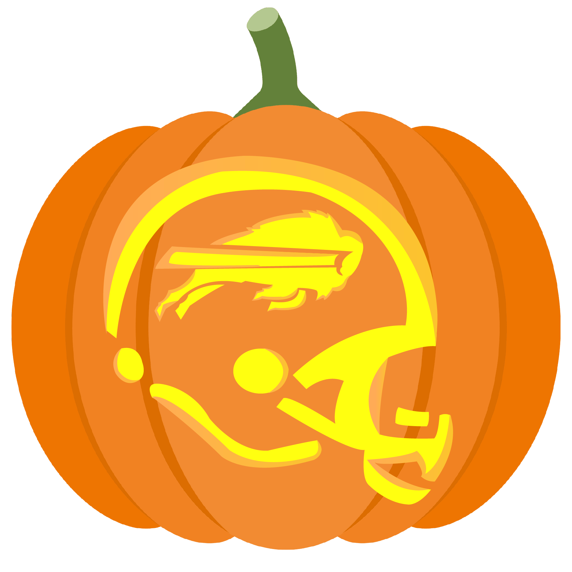 Helmet buffalo bills pumpkin stencil free printable papercraft templates