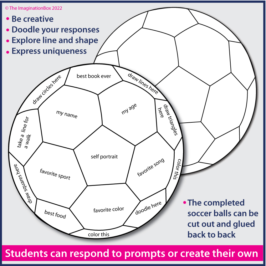 All about me back to school soccer ball art activity made by teachers