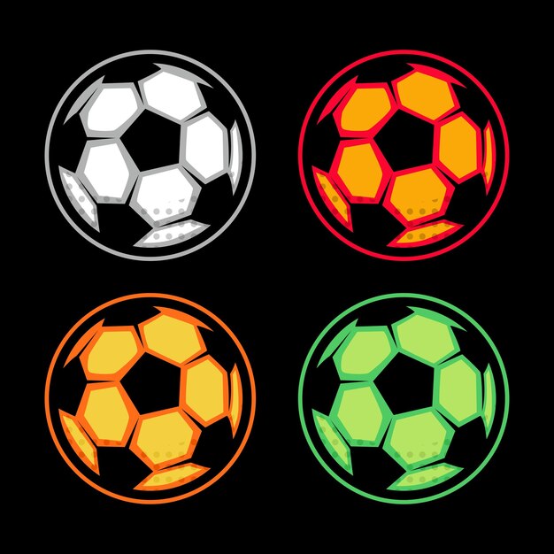 Premium vector soccer ball icon of color style design vector template