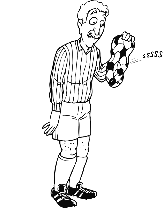 Soccer coloring page flat ball