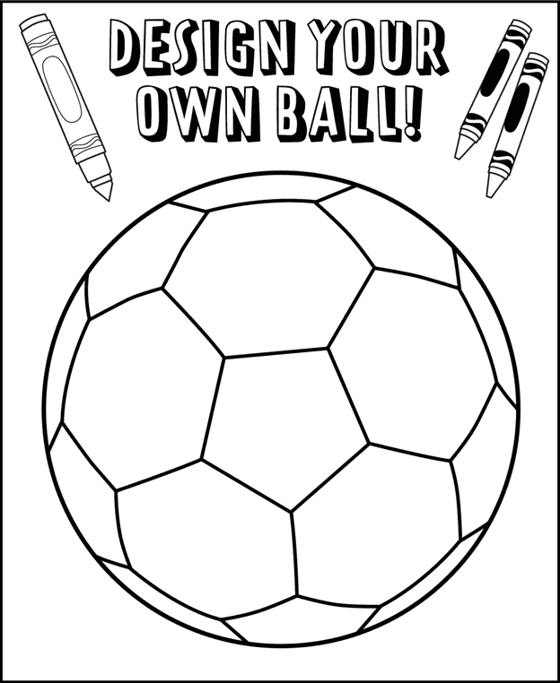 Design a custom soccer ball coloring page
