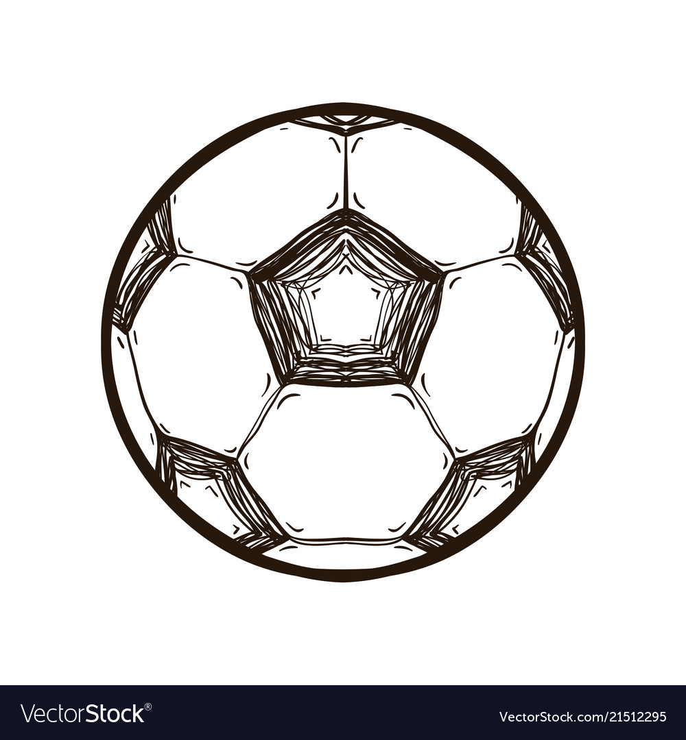 Soccer ball isolated coloring book royalty free vector image