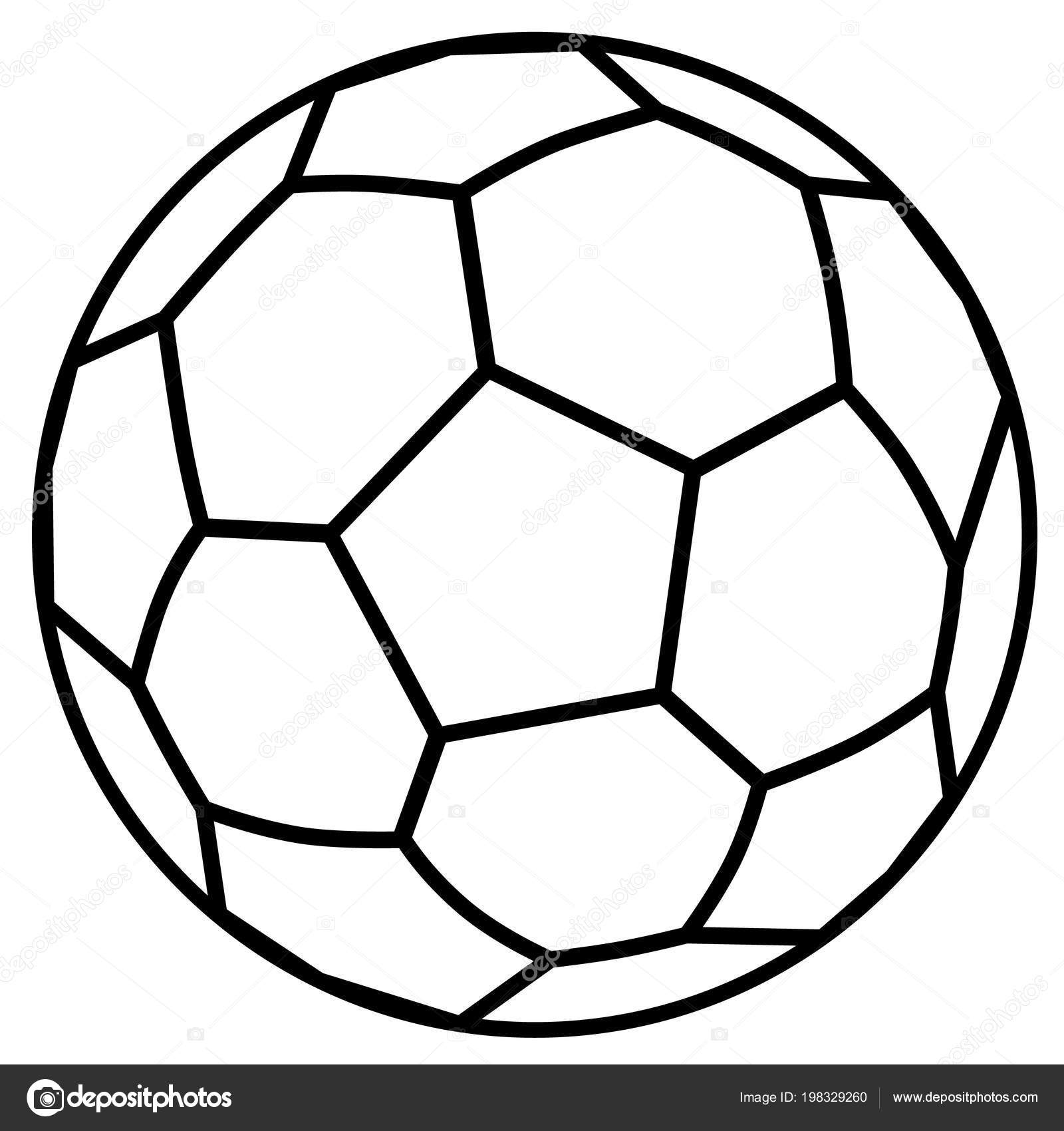 Soccer ball outline kids coloring page stock vector by chartcameraman
