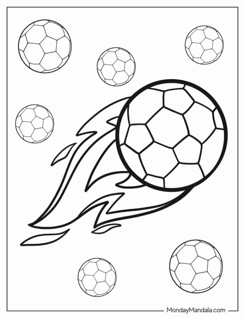 Soccer coloring pages free pdf printables
